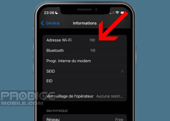 Retrouver l’adresse Wi-Fi de votre iPhone