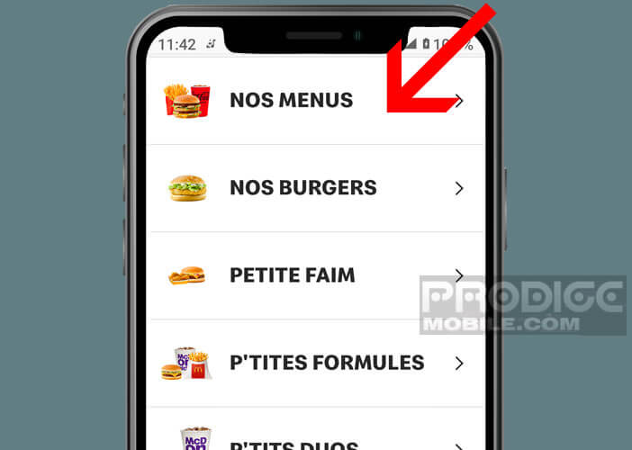 Retrouver la carte et les menus de votre restaurant fast food