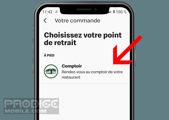 Choisir un point de retrait pour récupérer sa commande