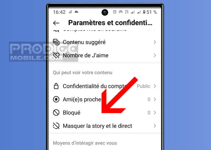 Modifier la liste des gens qui peuvent voir votre contenu