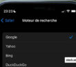 Changer le moteur de recherche de Safari