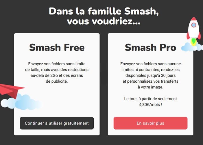 Envoyer des fichiers volumineux à l’aide du service Smash