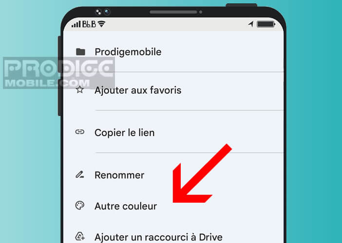 Personnaliser dans votre dossier dans Google Drive pour le retrouver plus facilement 