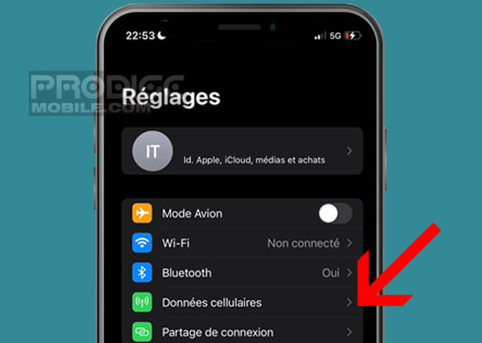 Modifier vos réglages cellulaires sur votre téléphone