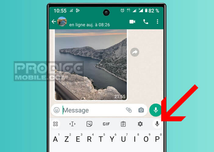 Utiliser l’icône micro pour rédiger des messages dans WhatsApp