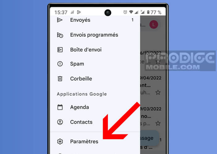 Modifier les paramètres de l’application Gmail sur votre téléphone