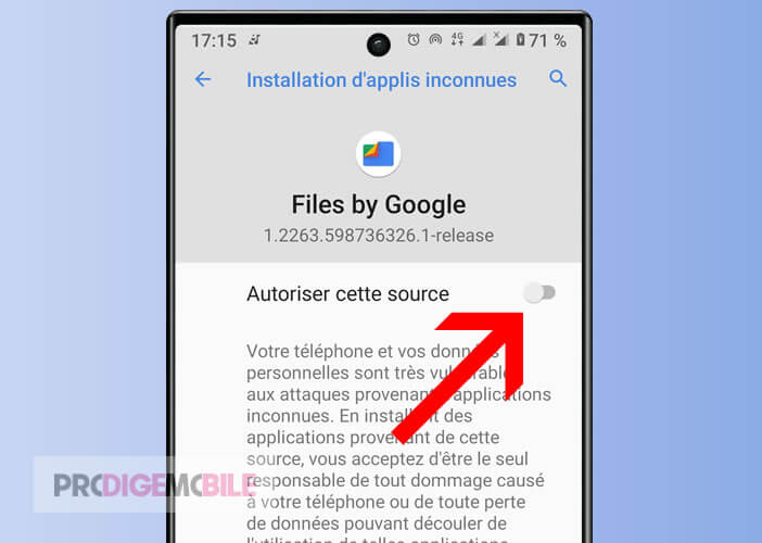 Autoriser les sources inconnues depuis les paramètres d’Android