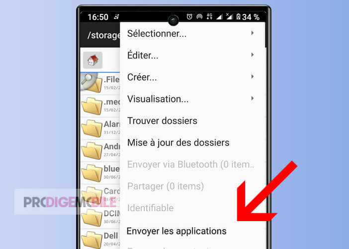 Envoyer des applications vers un autre appareil Android