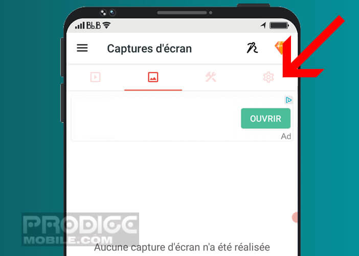 Modifier les paramètres de l’application AZ enregistreur d’écran