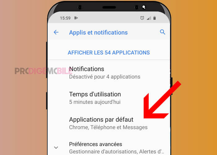 Gérer l’application Google Chrome dans les paramètres d’Android