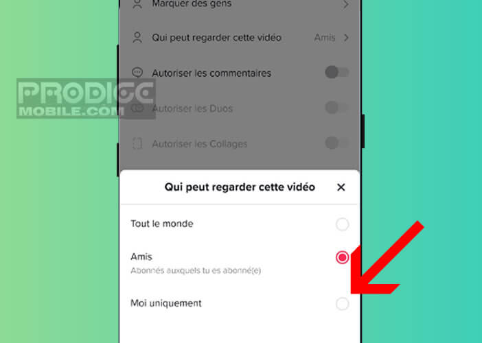 Passer votre vidéo brouillon en mode privé