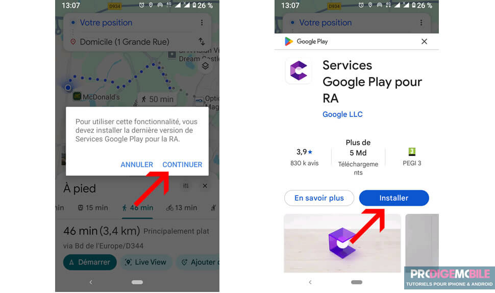 Configurer Google Play RA sur votre smartphone