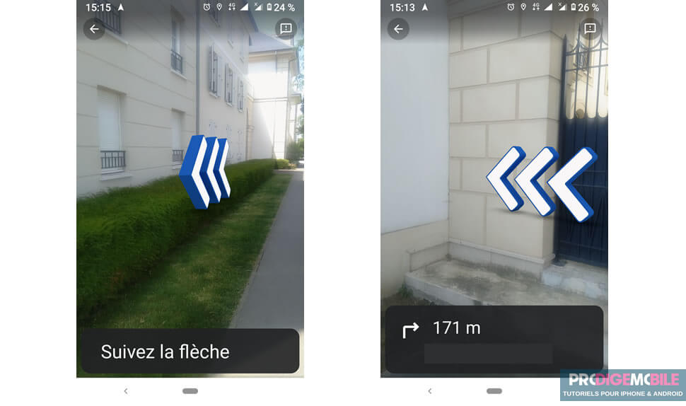 Suivre un itinéraire à pied avec la réalité augmentée dans Google Maps