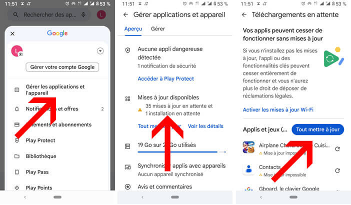 Mettre à jour toutes les applications de votre smartphone Android