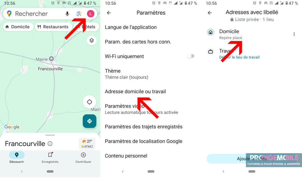 Modifier l’adresse de domicile dans Google Maps pour personnaliser la localisation sur Android