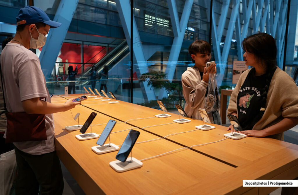 Apple Store en Chine avant le festival shopping 618 de 2025