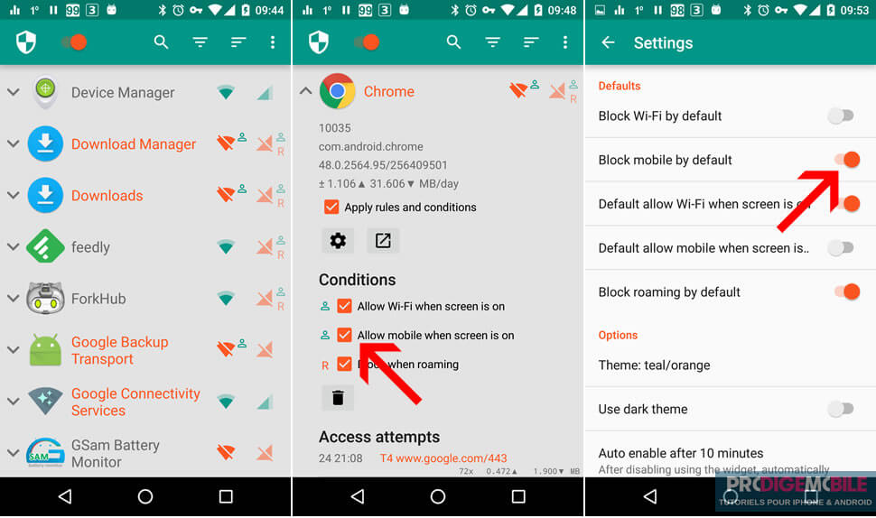 Utilisation de l’application NetGuard pour bloquer l’accès internet à une application Android