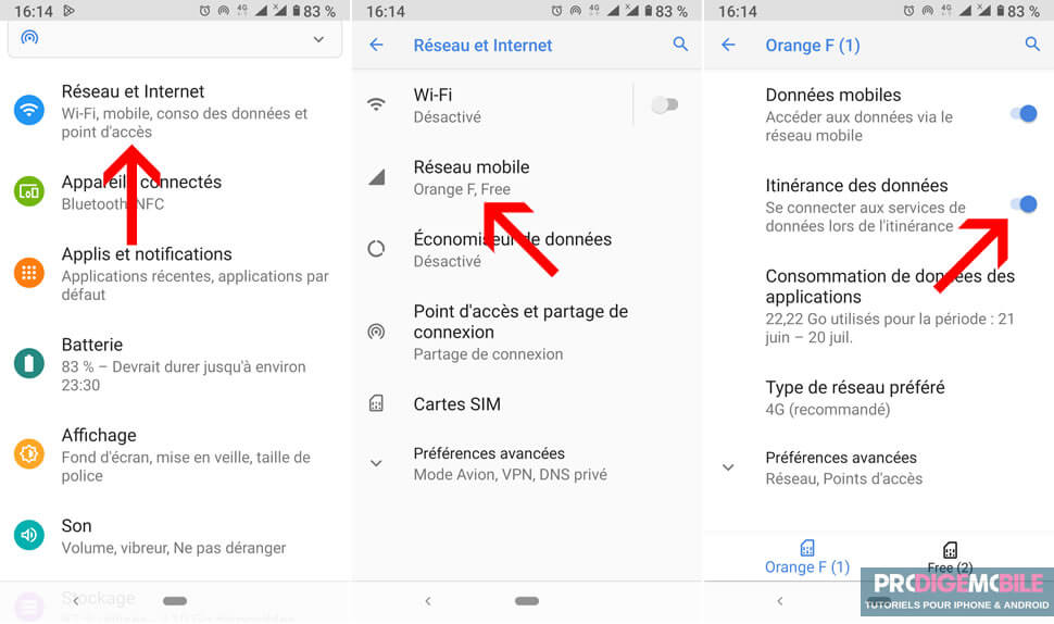 Désactiver l’itinérance des données sur Android pour éviter les frais à l’étranger