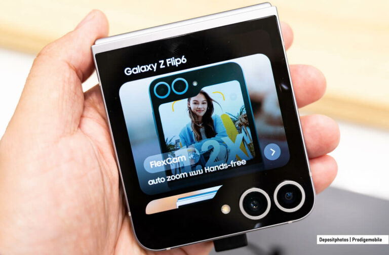 Samsung Galaxy Z Flip 6 exécutant la dernière version d’Android