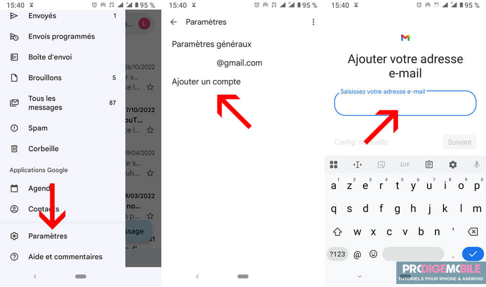 Paramétrer l’accès à votre boite mail Bbox dans l’appli Gmail