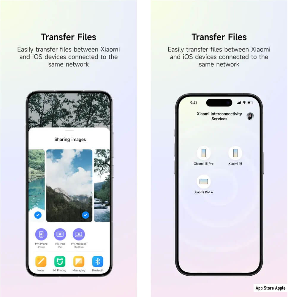 Application Xiaomi Interconnectivity sur l’App Store pour synchroniser les photos iPhone