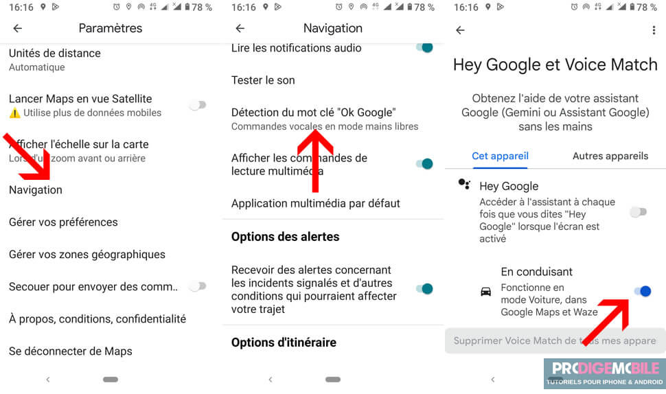 Activer la navigation vocale avec Google Assistant sur Android pour un trajet mains libres
