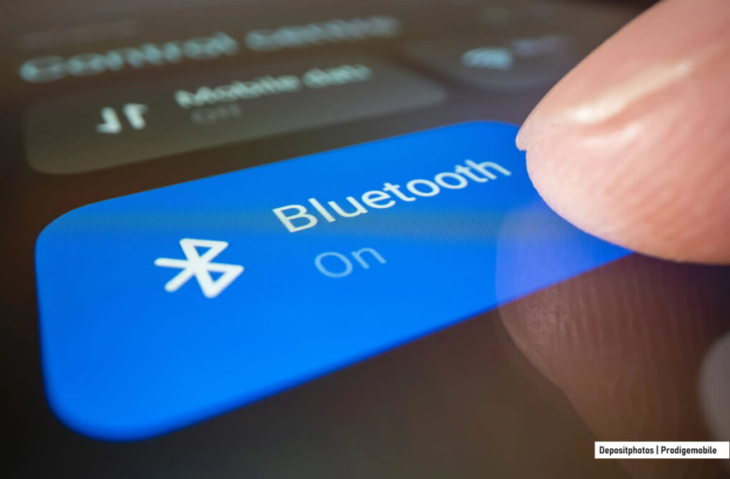 Capture d’écran des paramètres d’Android montrant l’activation du Bluetooth pour transférer des photos vers un PC