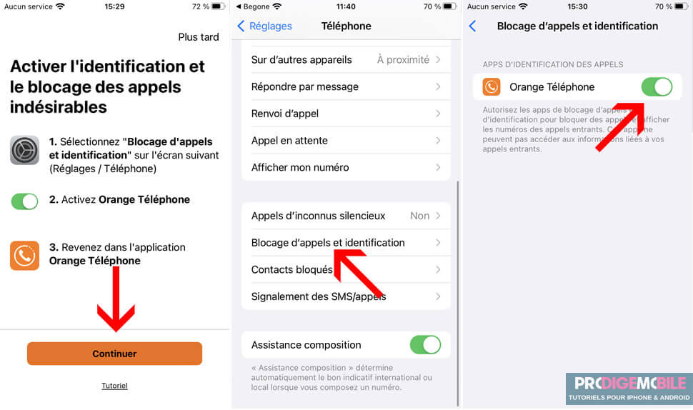 Bloquer les appels avec l’application Orange Téléphone