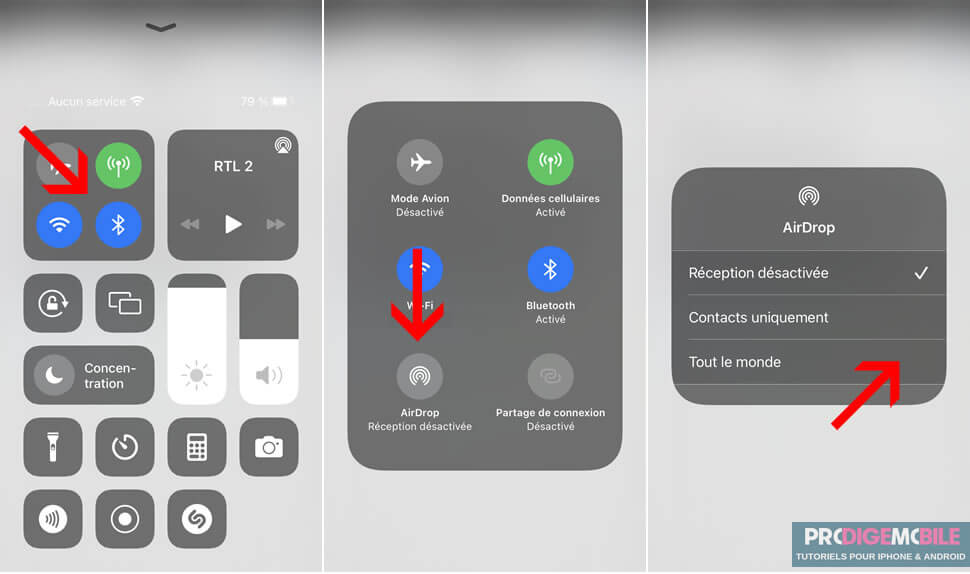 Activation d’AirDrop pour transférer automatiquement des images d’un iPhone à un autre