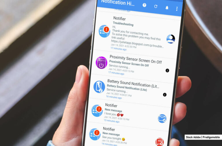 Consulter les notifications effacées sur Android grâce au journal intégré