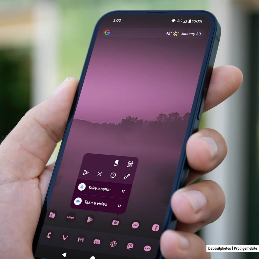 Interface personnalisée avec Nova Launcher sur un smartphone Android