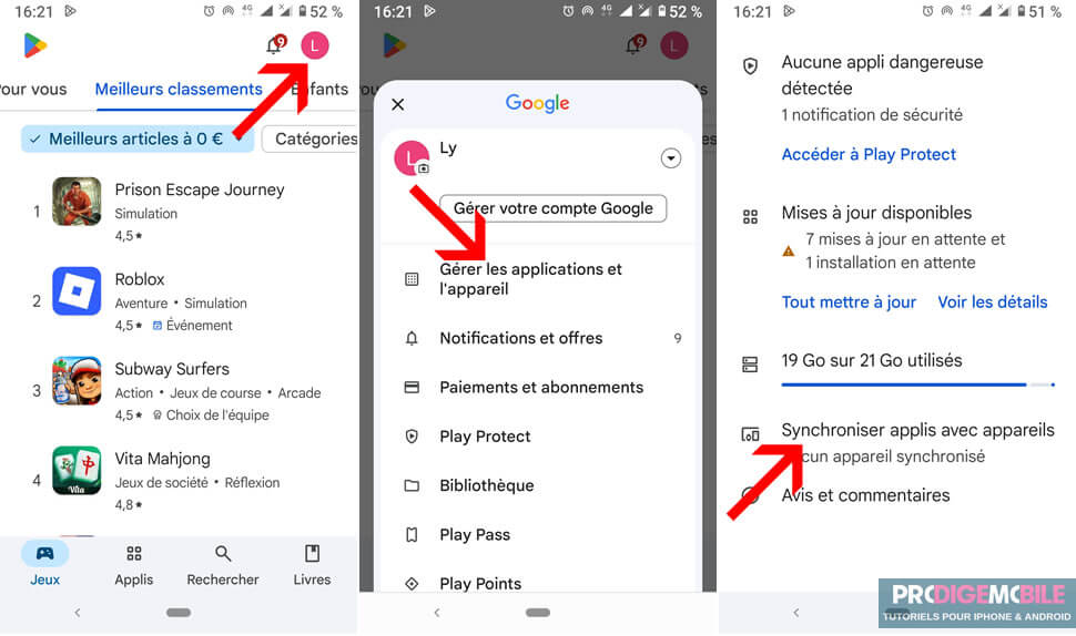 Activer la synchronisation automatique des applications Android depuis le Play Store