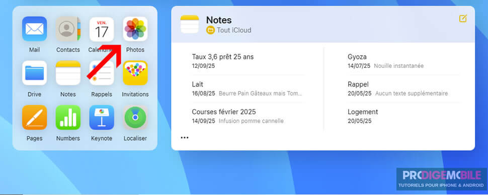 Suppression de plusieurs photos depuis le site iCloud.com sur un ordinateur