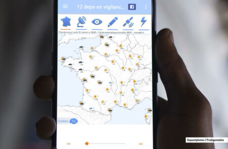 Application Météo60 affichant les prévisions météo détaillées en France sur smartphone