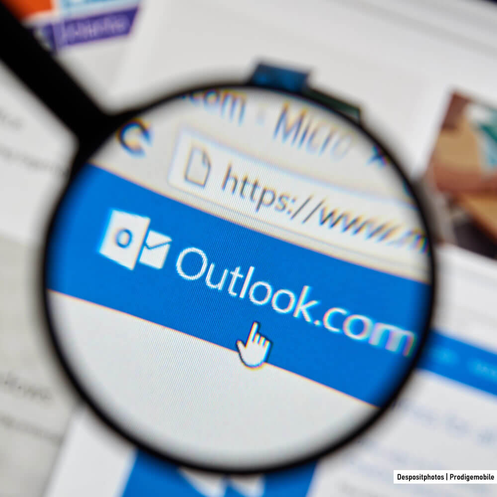 Écran de connexion à Outlook.com pour accéder à sa messagerie.