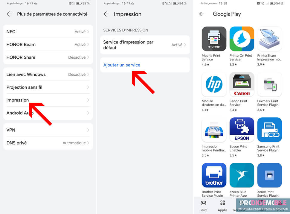 Installer le service d’impression dédiée à votre imprimante Wi-Fi