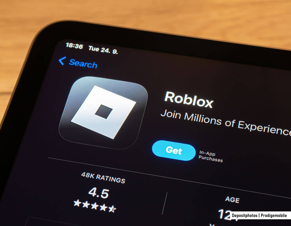 Page de l’App Store proposant le téléchargement du jeu Roblox