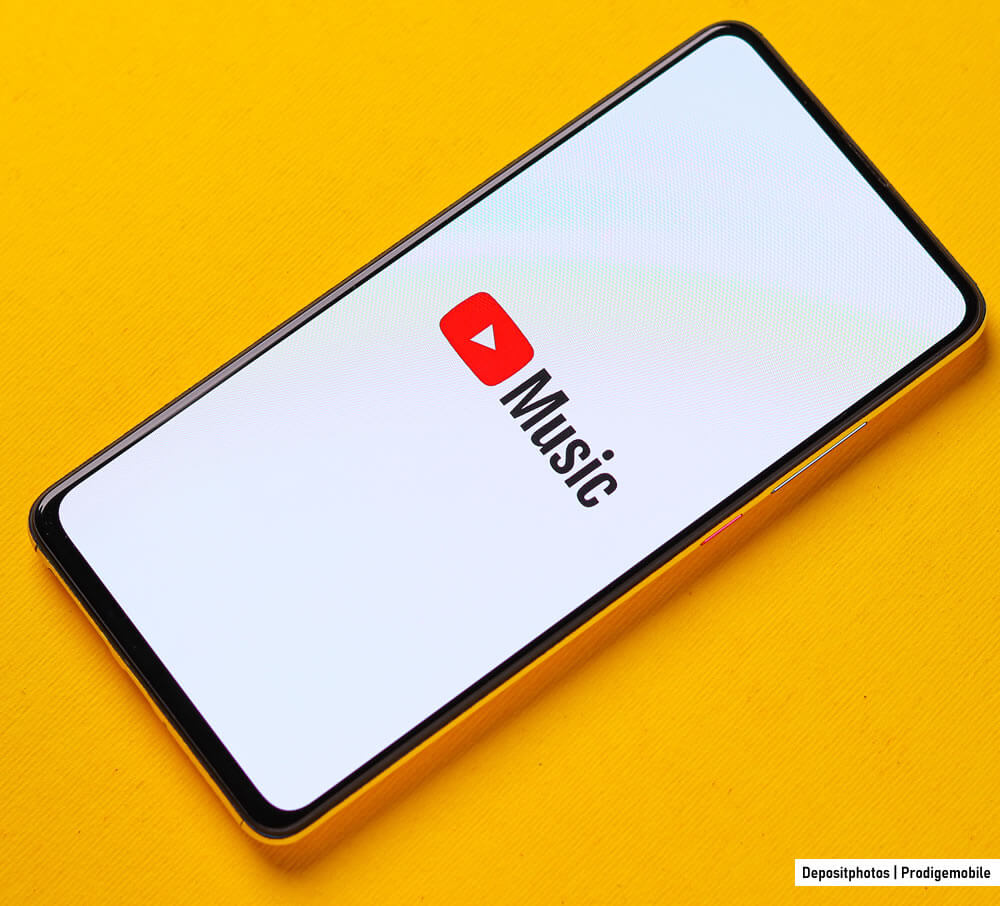 Application YouTube Music sur l’écran d’un smartphone