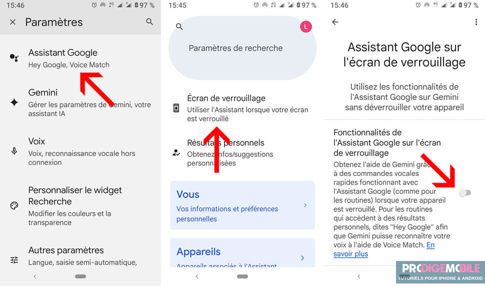 Autoriser Ok Google depuis l’écran verrouillé d’un smartphone Android