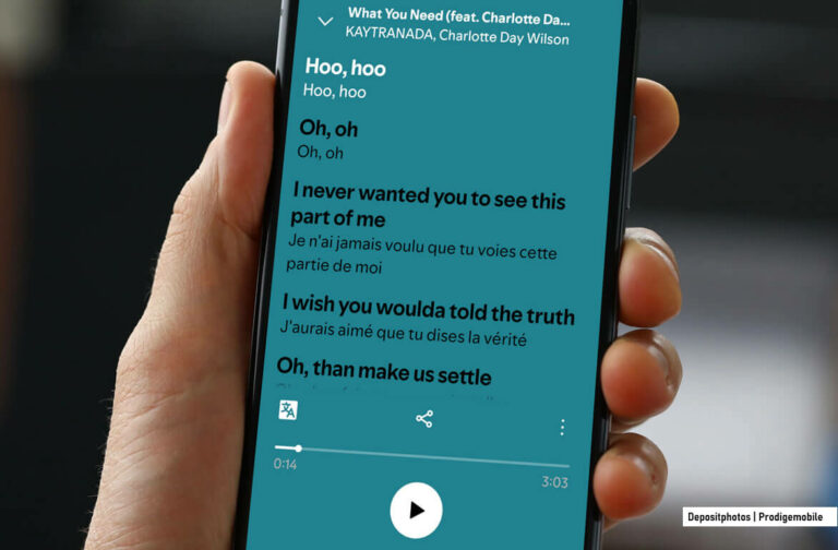 Affichage des paroles d’une chanson directement dans l’application Spotify