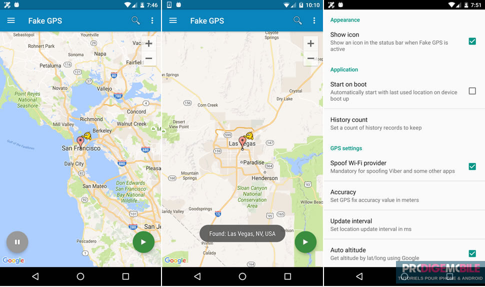 Schéma expliquant le fonctionnement du fake GPS