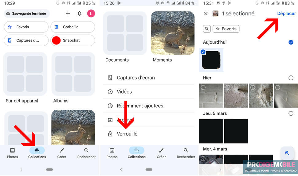 Masquer des photos sur Android avec le dossier verrouillé de Google Photos