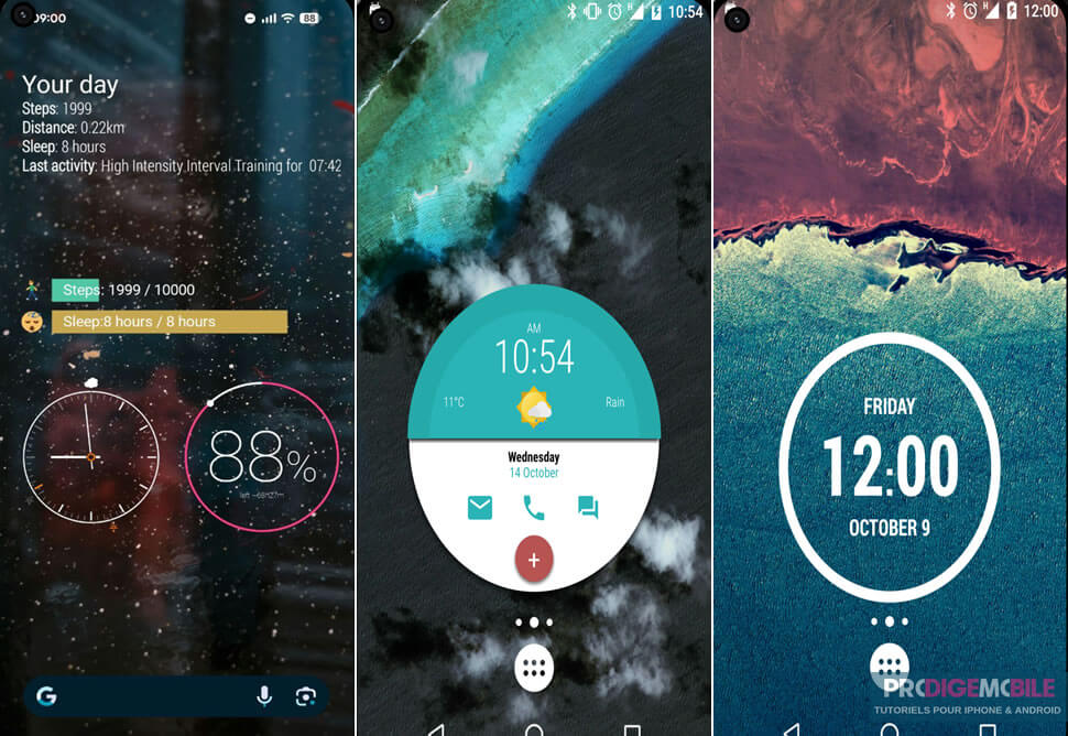 Personnalisation du widget horloge Android avec l’application KWGT