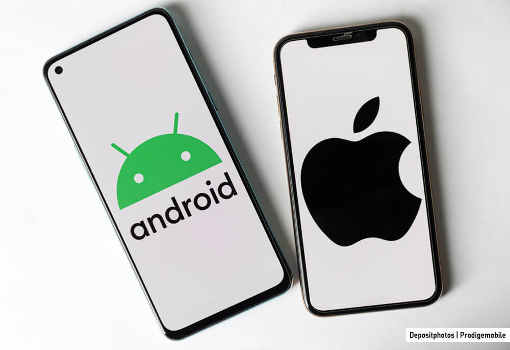 Connexion entre un smartphone Android et un iPhone pour transférer des données