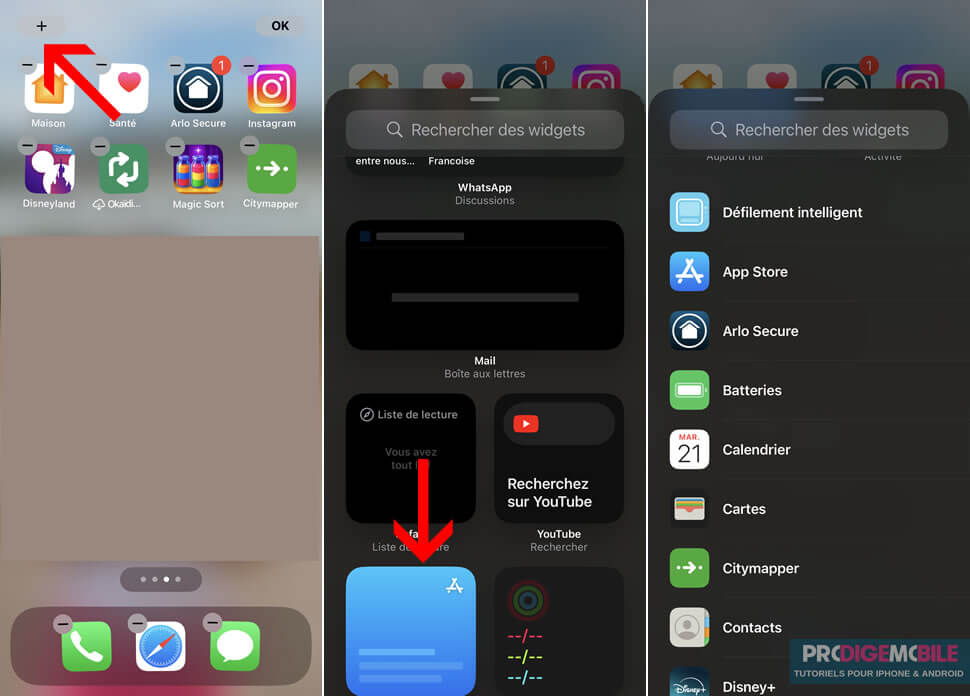 Comment ajouter des widgets sur l'écran d'accueil de l'iPhone