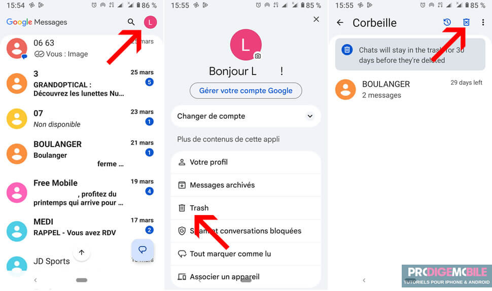 Vider l’intégralité de votre messagerie en un clic