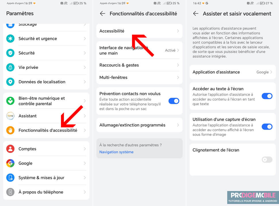 Option de clignotement du flash pour les notifications sur Android