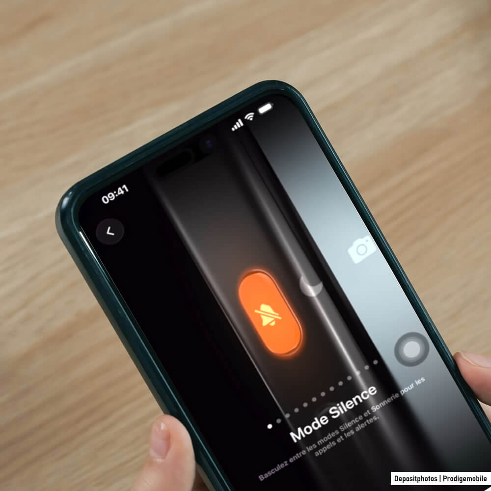Activation du mode Silence de l’iPhone avec le bouton Action