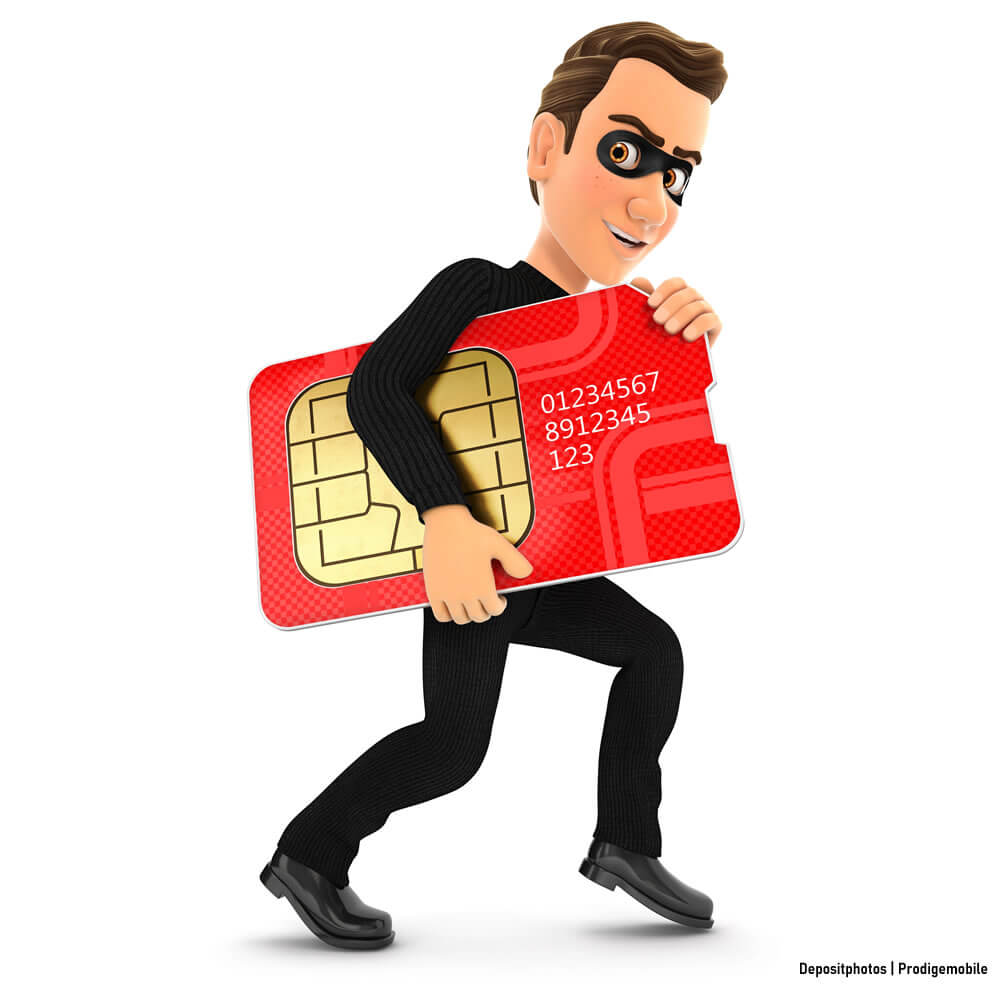 Pirate s’emparant de la carte SIM d’un utilisateur