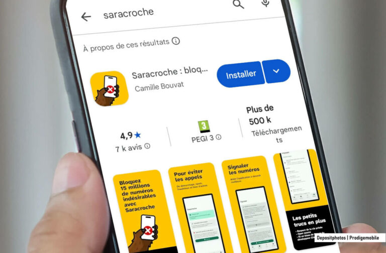 Application Saracroche pour bloquer les appels indésirables sur un smartphone